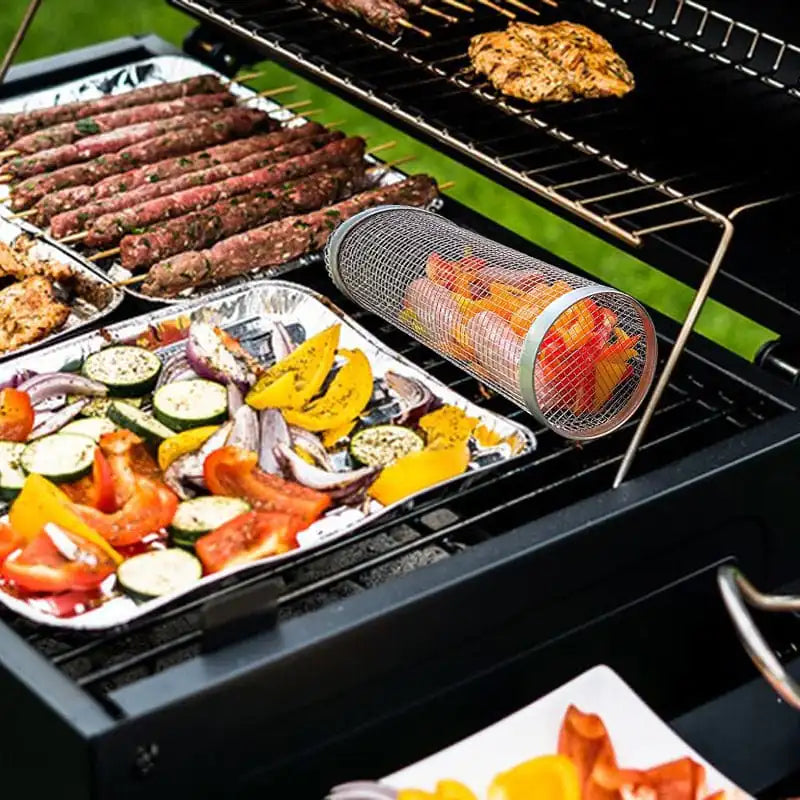 Cylinder Grill Basket - Household Happiness